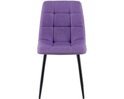 In And OutdoorMatch Eetkamerstoelen Cohen - Paars - Set van 4 - Stof - Hoge kwaliteit bekleding - Luxe eetkamerstoelen - Moderne look