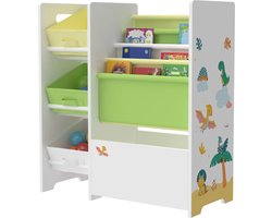 In And OutdoorMatch Kinderrek Bono - 60x65x30 cm - dinosaurusmotief - voor kinderen - voor jongens - voor meisjes