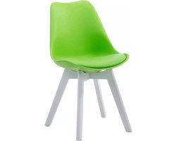 In And OutdoorMatch Leren vergaderstoel Marina - Groen - Zonder armleuning - Bezoekersstoel - Kantinestoel - Wachtkamerstoel - Eetkamerstoel - 47cm