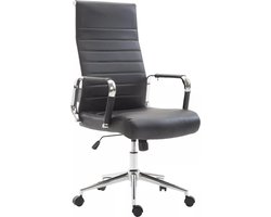 In And OutdoorMatch Luxe Bureaustoel Panfilo Otto - Kunstleer - Zwart - Op wielen - Ergonomische bureaustoel - Voor volwassenen - In hoogte verstelbaar