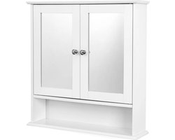 In And OutdoorMatch Spiegelkast Joost - badkamerkastje - wandkast - spiegel met plank - make-upkastje