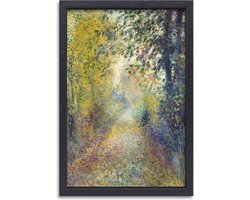 In het bos - Pierre-Auguste Renoir schilderijen - Kleurrijk portret - Canvas schilderij Oude meesters - Wanddecoratie industrieel - Canvas met baklijst - Decoratie slaapkamer canvas met baklijst 75x100 cm