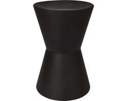 In & Out Deco Bijzettafel - Metaal - Organisch Rond - Zwart - Hoog 46 cm - Rond 29 cm