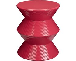 In & Out Deco Bijzettafel - Metaal - Organisch - Roze - Hoog 36 cm - Rond 30 cm
