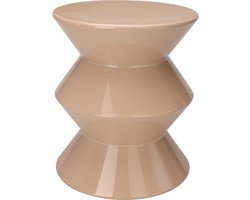 In & Out Deco Bijzettafel - Metaal - Organisch - Taube - Hoog 36 cm - Rond 31 cm