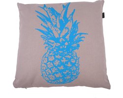 In The Mood Ananas - Sierkussen - Kiezel/Aqua - 50x50 cm