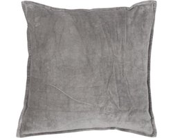 In The Mood Charme Kussen Fluweel 50 x 50 cm (18 kleuren) - Donkergrijs