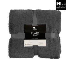 In The Mood Collection Bronte Fleece Deken – L200 x B150 cm – Antraciet