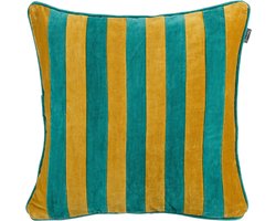 In The Mood Collection Clair Sierkussen - L45 x B45 x H10 cm - Katoenfluweel - Geel, Groen