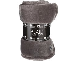 In The Mood Collection Famke Fleece Plaid - L180 x B130 cm - Antraciet