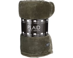 In The Mood Collection Famke Fleece Plaid - L180 x B130 cm - Donkergroen