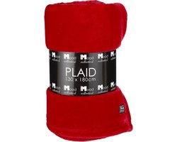 In The Mood Collection Famke Fleece Plaid - L180 x B130 cm - Rood