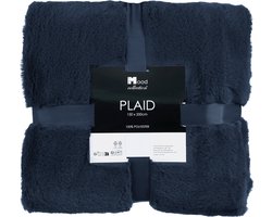 In The Mood Collection - Fleece - Deken - Bronte - Donkerblauw - 200 x 150 cm
