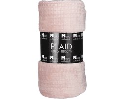 In The Mood Collection Joanne Fleece Plaid - L180 x B130 cm - Polyester - Perzik