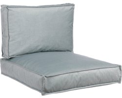 In The Mood Collection Royal Palletkussens - L60 x B80/40 x H12 cm - Velvet - Grijs