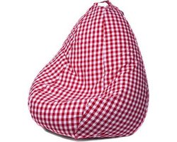 In The Mood Karo Zitzak Zonder Vulling - Div Kleuren - Rood