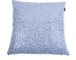 In The Mood Pailletten Klein - Sierkussen - 50x50 cm - Zilver/Faded Blue
