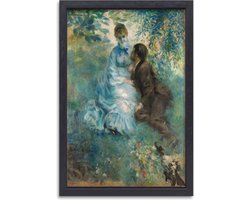 In the Summer - Pierre-Auguste Renoir wanddecoratie - Personen wanddecoratie - Canvas schilderijen Oude meesters - Schilderijen op canvas industrieel - Canvas schilderij met baklijst - Woonaccessoires canvas met baklijst 100x150 cm
