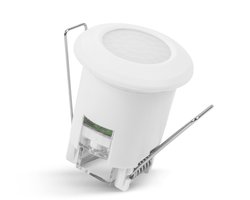 Inbouw Bewegingssensor - 360° - Bereik Tot 6 m - Max 800W - IP20 - Wit - Instelbare Tijd & Lichtmeting - Voor Plafond, Wand, Meubels & Gipsplaat [18695A]