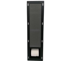 Inbouw reserve-rolhouder RVS mat zwart - WC rolhouder - Toiletrolhouder - Wc rol houder - Zwarte wc rolhouder - Inbouw toiletrolhouder - Inbouw wc rolhouder - Inbouwtoiletrolhouder
