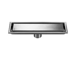 Inbouwdoucheafvoer van 304 roestvrij staal – Lineaire doucheafvoer 10x20 cm – Geborsteld oppervlak – Optimale waterdichtheid