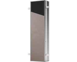 Inbouwkastmodule met ledverlichting - badkamerkast voor onzichtbare opbergruimte - hoge kast met push-to-open-functie - stopcontact zonder papier - ASIS PLUS badkamerkasten hoog