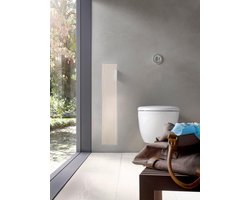 Inbouwkastmodule voor wc-borstelset - Badkamerkast met toiletpapierhouder inclusief "Push to Open"-functie badkamerkasten hoog