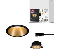 Inbouwlamp Cole rond 88 mm GU10 max. 10W 230V dimbaar Zwart, Goud mat