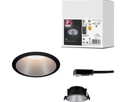 Inbouwlamp Cole rond 88 mm GU10 max. 10W 230V dimbaar Zwart, Zilver