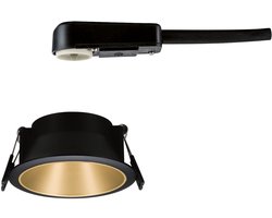 Inbouwlamp Cole rond 88mm GU10 max. 10W 230V dimbaar Zwart, Goud mat