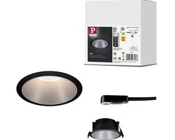 Inbouwlamp Cole rond 88mm GU10 max. 10W 230V dimbaar Zwart, Zilver
