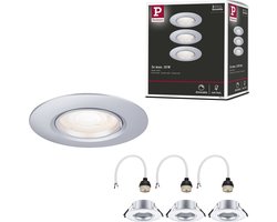 Inbouwlamp Set van 3 star rond 90 mm GU10 max. 3x10W 230V dimbaar Chroom mat