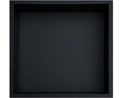 Inbouwnis 30x30x7 cm RVS Mat Zwart