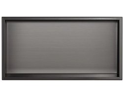 Inbouwnis Badkamer - Geborsteld Messing Gun Metal - 60 x 30 x 10 cm