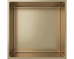 Inbouwnis Geborsteld Goud – 30x30x7 cm – Luxe Badkamer Wandnis – Gouden Inbouwnis Douche