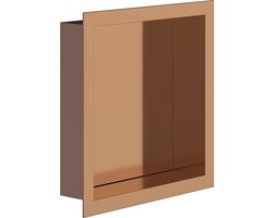 Inbouwnis - Leoni Prim - 30x30x7cm - Geborsteld Koper