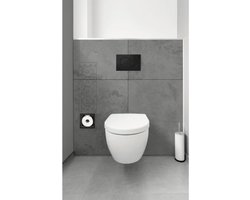 Inbouwnis reserverolhouder - (geschikt voor 6 rollen) - mat zwart