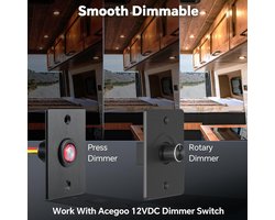 Inbouwspot 3000K LED camper spot - Inbouwlamp voor boot jacht - Meubels keuken badkamer - Warm licht - Aluminium (zwart)