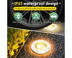 Inbouwspot Buiten LED 3W Warm Wit IP65 Vloerspot Rond voor Tuin Terras en Oprit