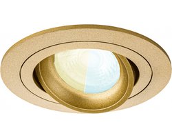 Inbouwspot Erne met Philips HUE White Ambiance - Voor binnen / woonkamer / keuken / slaapkamer - inbouw spot - Goud - rond - IP20 - GU10 - Buitendiameter: 92MM - boorgat: 80-86MM - min. Inbouwdiepte: 70MM