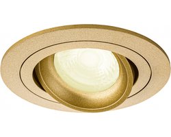 Inbouwspot Erne met Philips HUE White - Voor binnen / woonkamer / keuken / slaapkamer - spotje - Goud - rond - IP20 - GU10 - Buitendiameter: 92MM - boorgat: 80-86MM - min. Inbouwdiepte: 70MM
