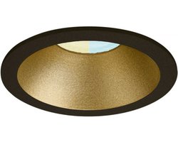 Inbouwspot Felipe met Philips HUE White Ambiance - spot - Goud / Zwart - rond verdiepte spot - Voor binnen / woonkamer / keuken / slaapkamer - IP20 - GU10 - Buitendiameter: 82MM - boorgat: 70-72MM - min. Inbouwdiepte: 90MM