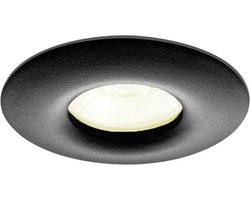 Inbouwspot Minea met Philips HUE White - voor badkamer / overkapping / buiten - inbouwspot - Zwart - rond - IP65 - GU10 - Buitendiameter: 82MM - boorgat: 70-75MM - min. Inbouwdiepte: 70MM