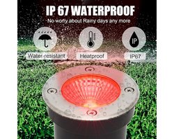 Inbouwspot Tuin - Vloerlamp Buiten - Landschap Verlichten - IP67 Waterdicht - 37 cm - Geel