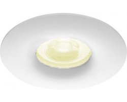 Inbouwspot Wilgot met Philips HUE White - voor badkamer / overkapping / buiten - spotje - Wit - rond - IP65 - GU10 - Buitendiameter: 82MM - boorgat: 70-75MM - min. Inbouwdiepte: 70MM