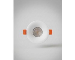 Inbouwspot wit aluminium / geschikt voor GU10 lichtbron / zaagmaat 75mm / IP20