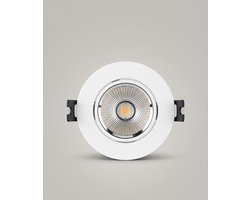 Inbouwspot wit kantelbaar / geschikt voor GU10 lichtbron / zaagmaat 75mm / IP20