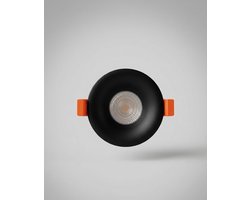 Inbouwspot zwart aluminium / geschikt voor GU10 lichtbron / zaagmaat 75mm / IP20