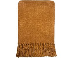 Inca yellow solid throw