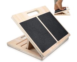 Incline Board - Rekken en Strekken - Verstelbaar - Anti-slip - Houten Incline Board - Voor Volledige Flexibiliteit - 3 Standen - Inklapbaar voor Gemakkelijke Opslag